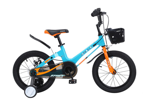 SKYS barncykel från 3 till 9 år 14/16/18 tum blå orange