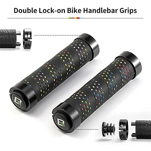 ROCKBROS Styrväxlar Halkfria Cykelgrepp Lock-On Design Cykelgrepp