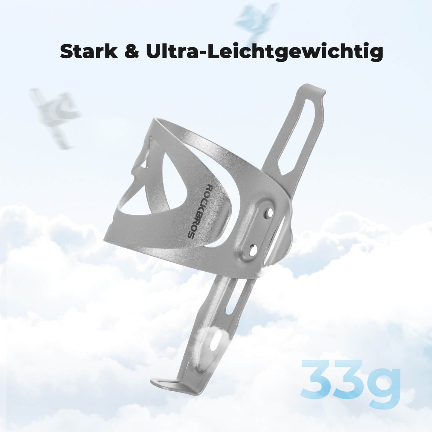 Ultralätt flaskhållare för cykel - 33 g aluminiumlegering för MTB/racercykel ROCKBROS