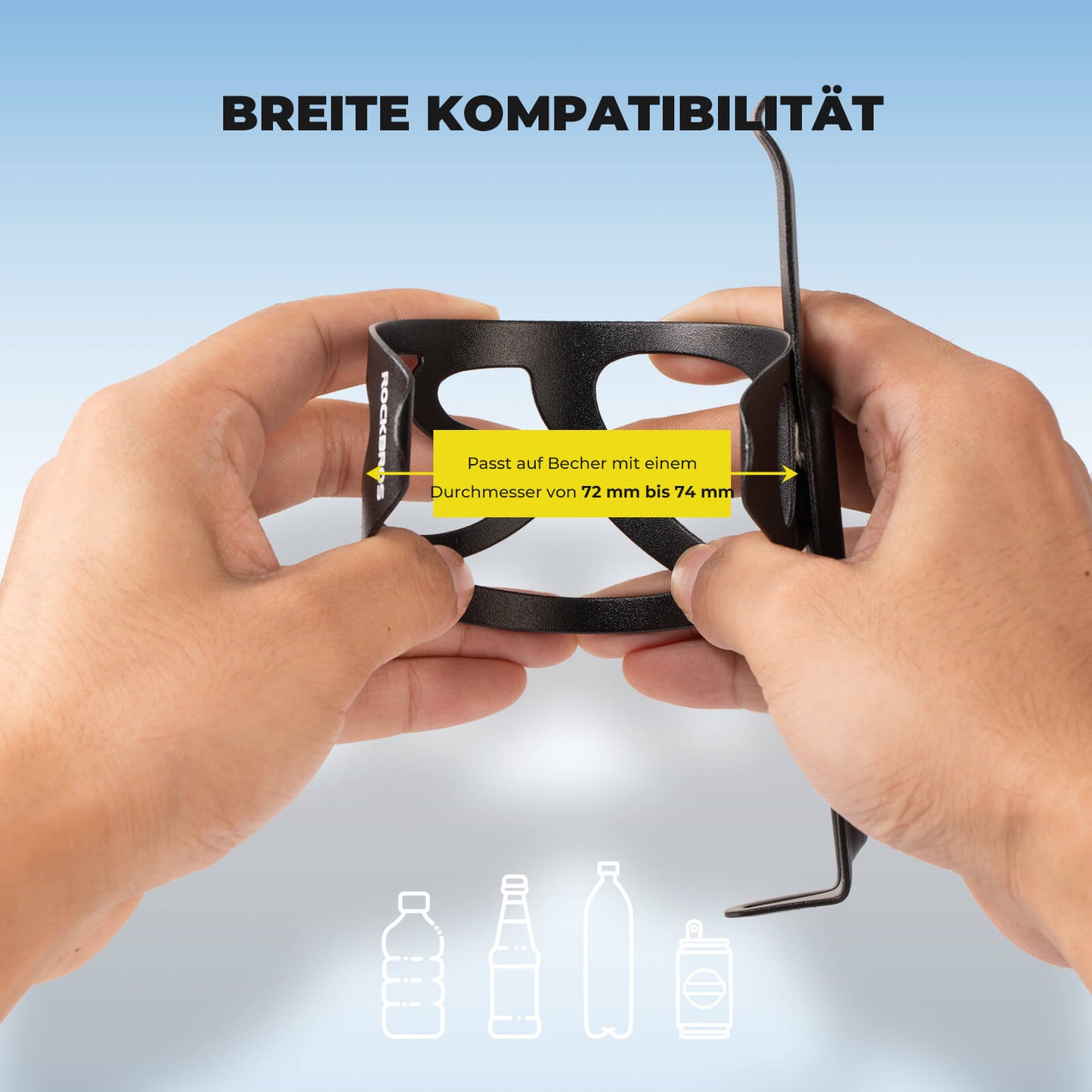 Ultralätt flaskhållare för cykel - 33 g aluminiumlegering för MTB/racercykel ROCKBROS