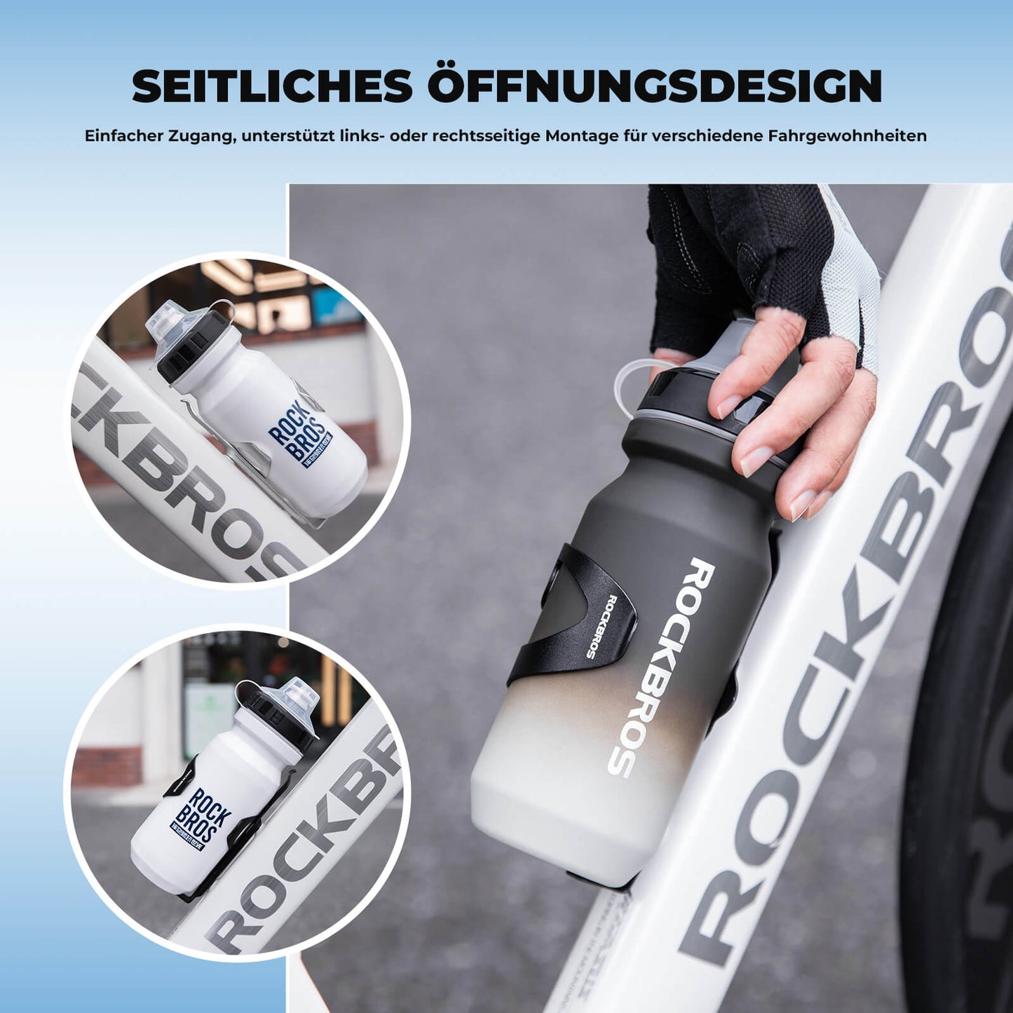 Ultralätt flaskhållare för cykel - 33 g aluminiumlegering för MTB/racercykel ROCKBROS