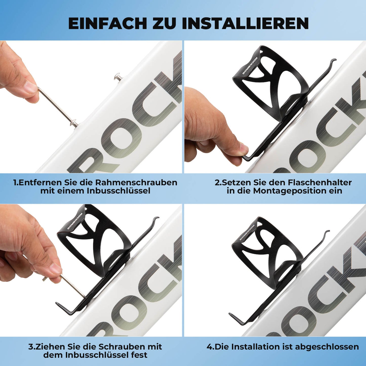 Ultralätt flaskhållare för cykel - 33 g aluminiumlegering för MTB/racercykel ROCKBROS