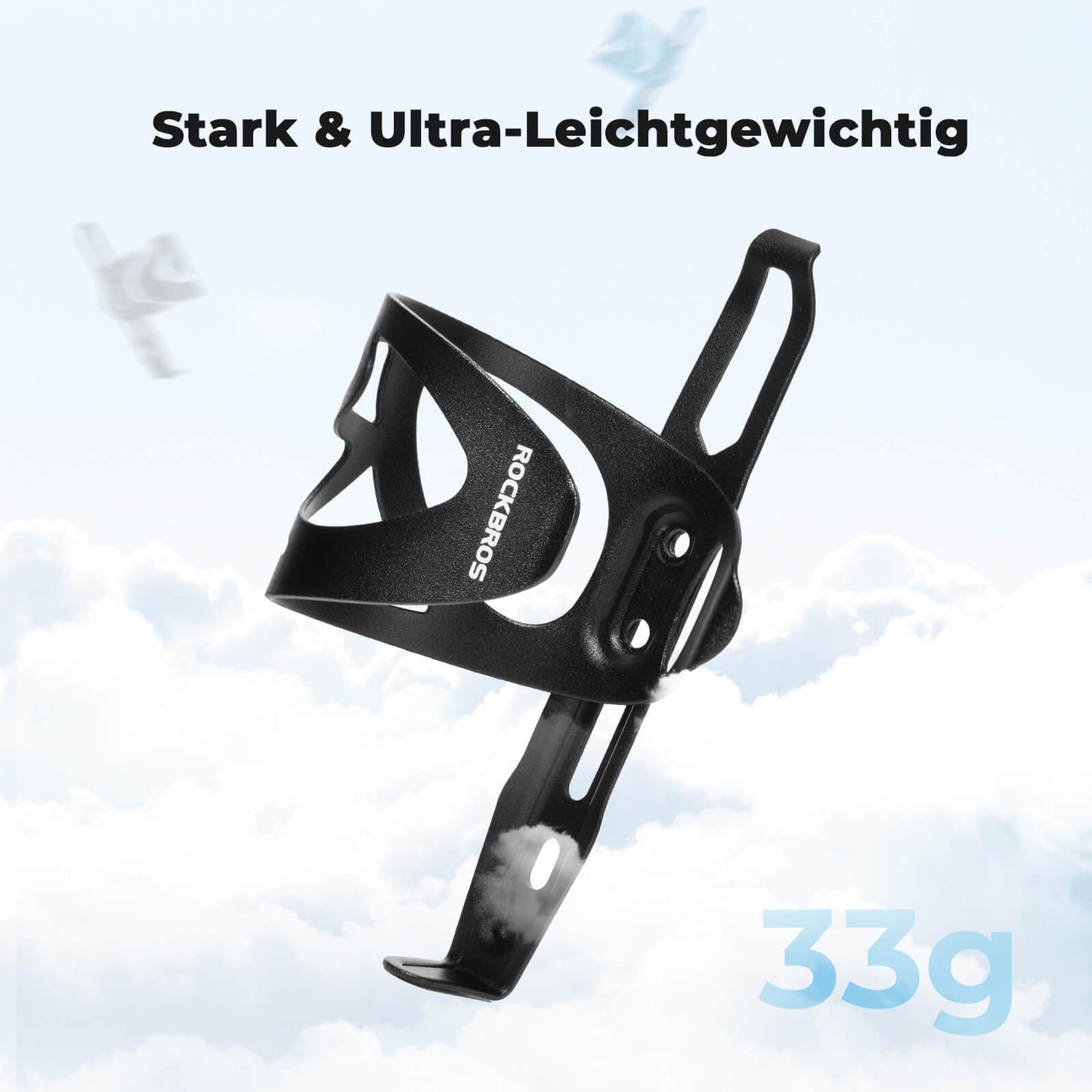 Ultralätt flaskhållare för cykel - 33 g aluminiumlegering för MTB/racercykel ROCKBROS