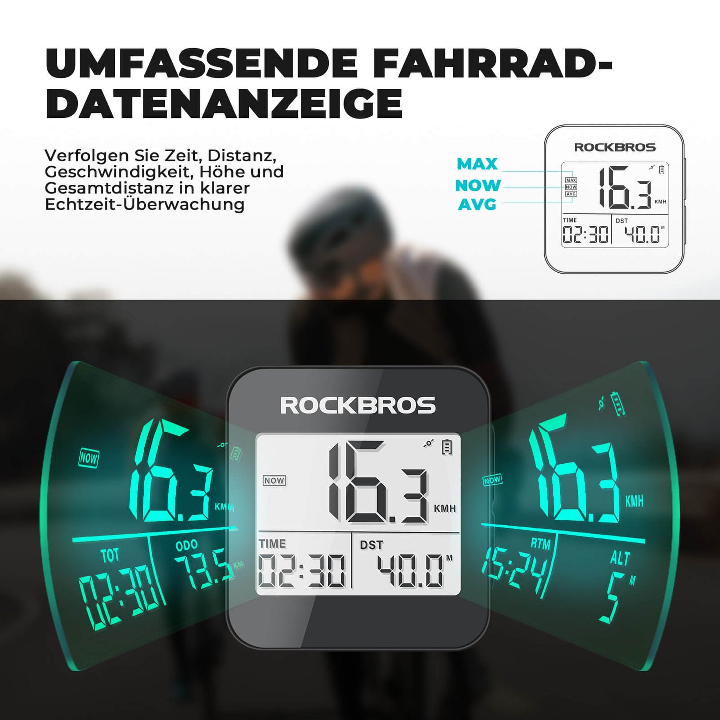 Trådlös cykeldator G1 ROCKBROS