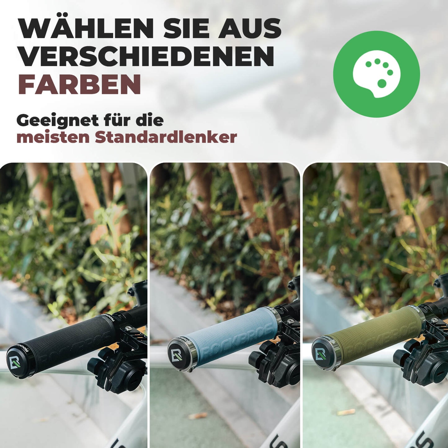 Cykelhandtag, halkfria, dubbel låsmekanism, 22,2 mm, ROCKBROS