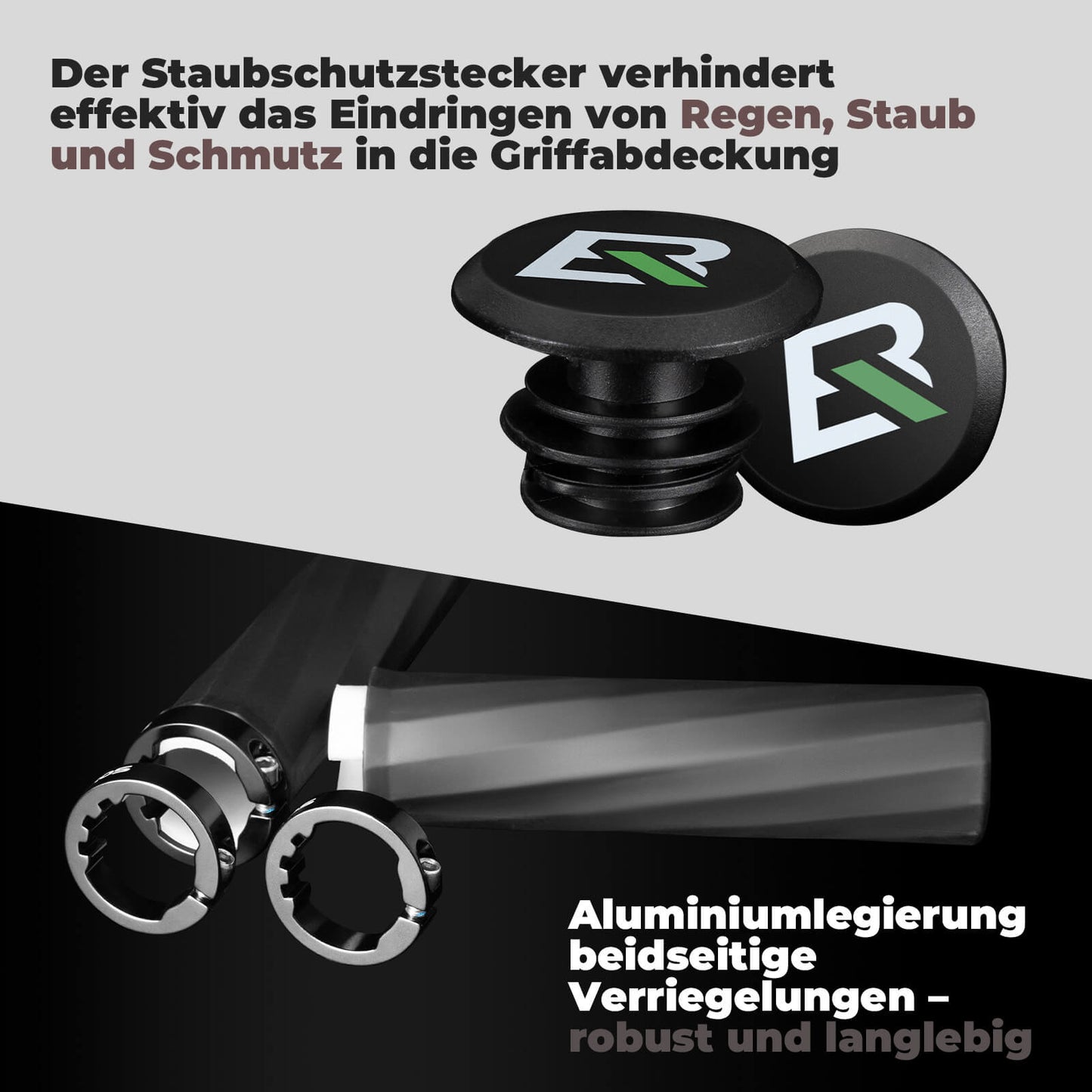 Cykelhandtag, halkfria, dubbel låsmekanism, 22,2 mm, ROCKBROS