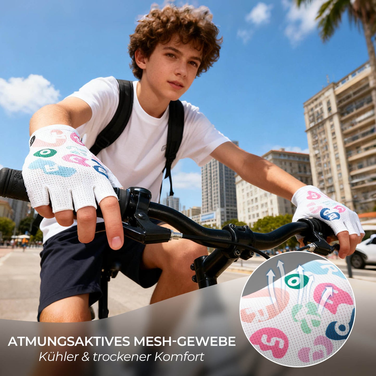 ROCKBROS Halvfinger Cykelhandskar, SBR Andningsbara