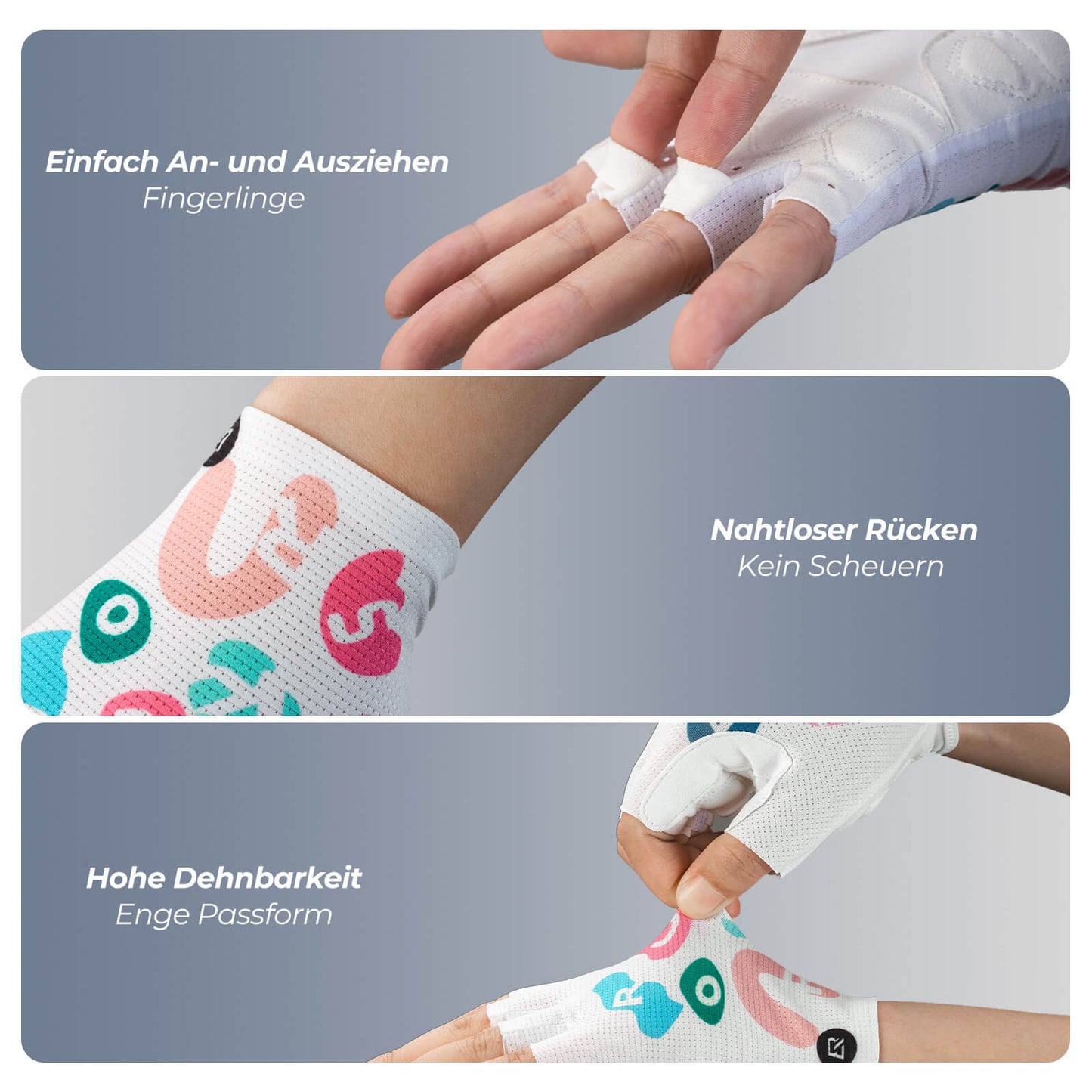 ROCKBROS Halvfinger Cykelhandskar, SBR Andningsbara