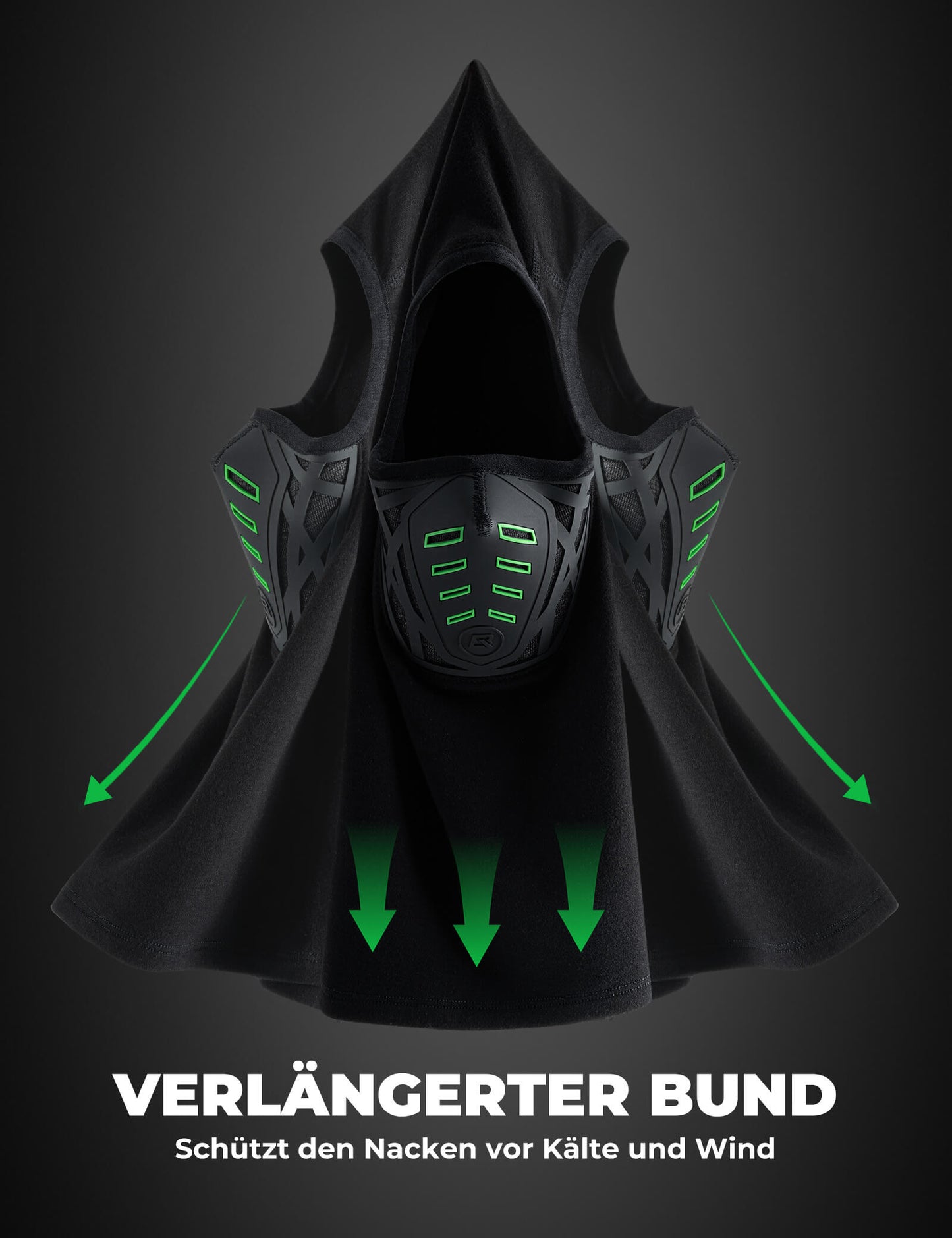 Multifunktionell ballasthuva, vindtät och dammtät, andningsbar med nackskydd, ROCKBROS