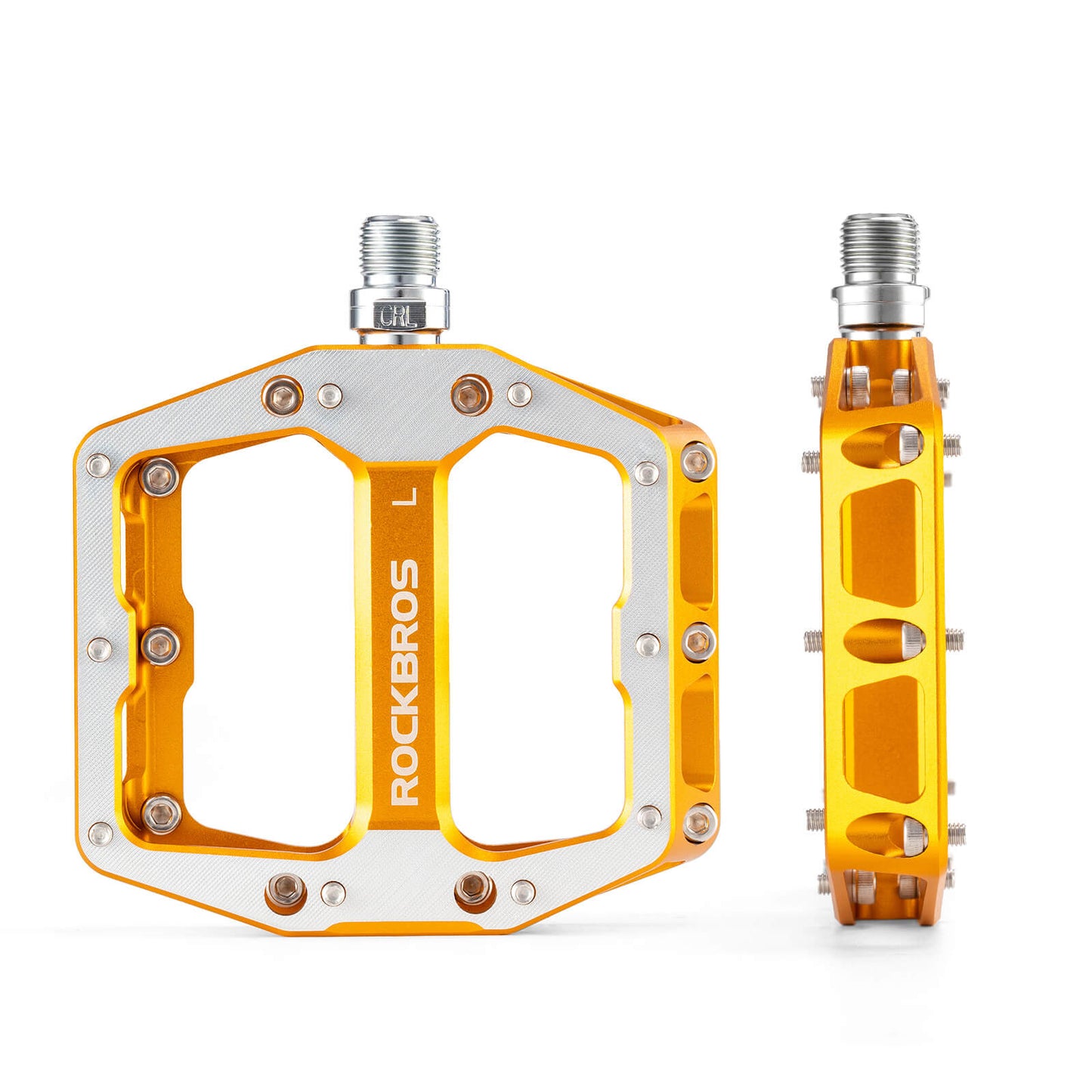 Pedaler med halkfria stift - Bred plattform och krom-molybdenaxel ROCKBROS