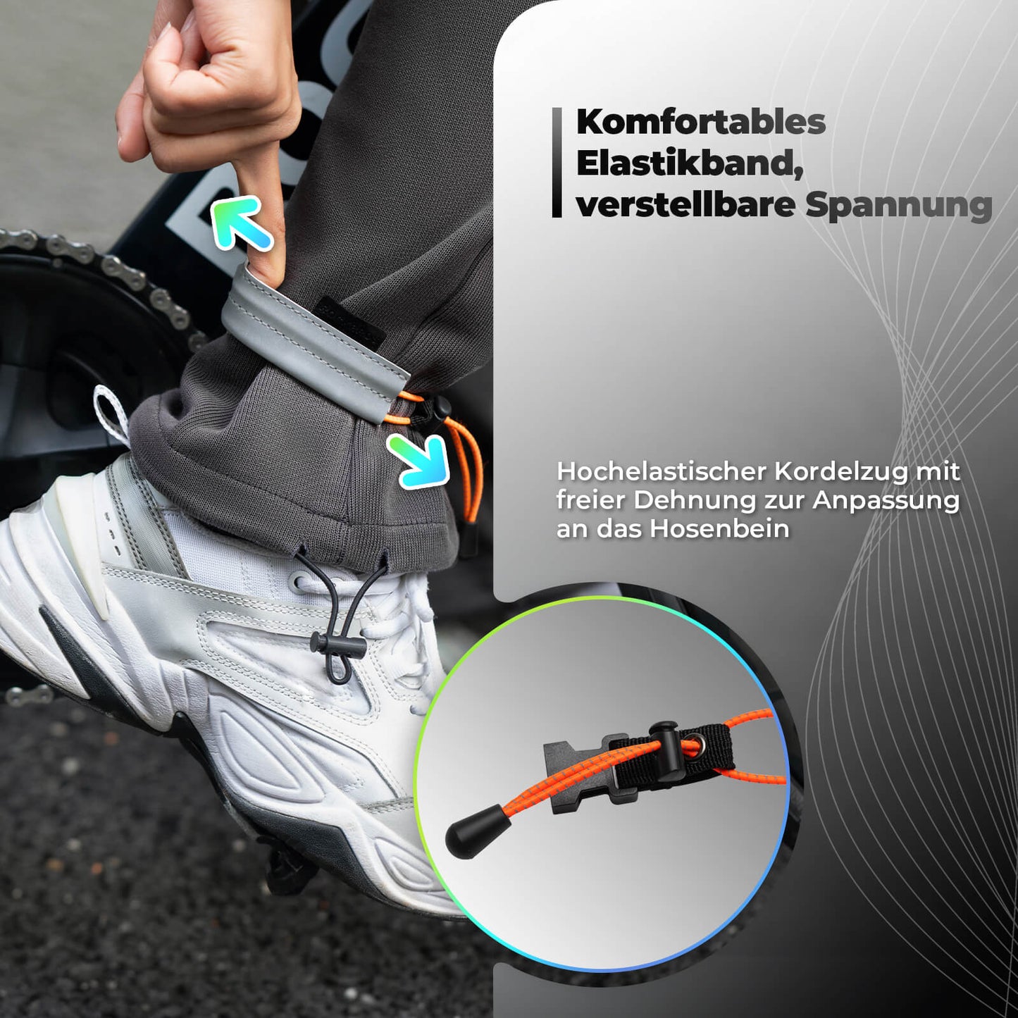 Reflekterande midjeband för cykling, reflexband ROCKBROS