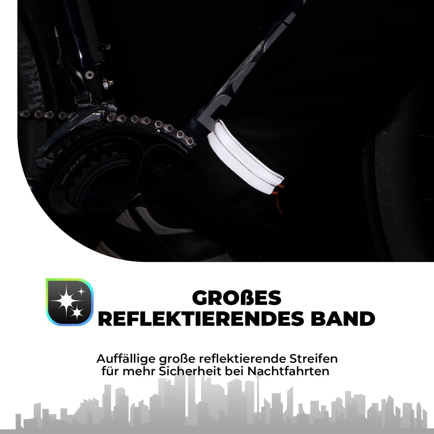 Reflekterande midjeband för cykling, reflexband ROCKBROS