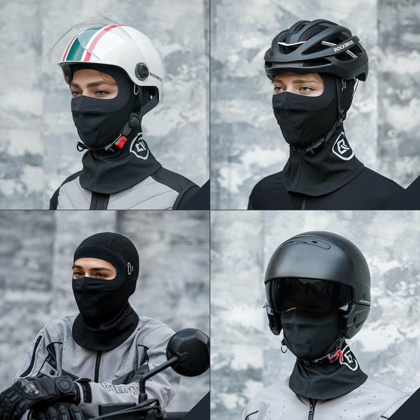 Balaklava, vindtät, andningsbar fleece, för utomhussporter, unisex, ROCKBROS