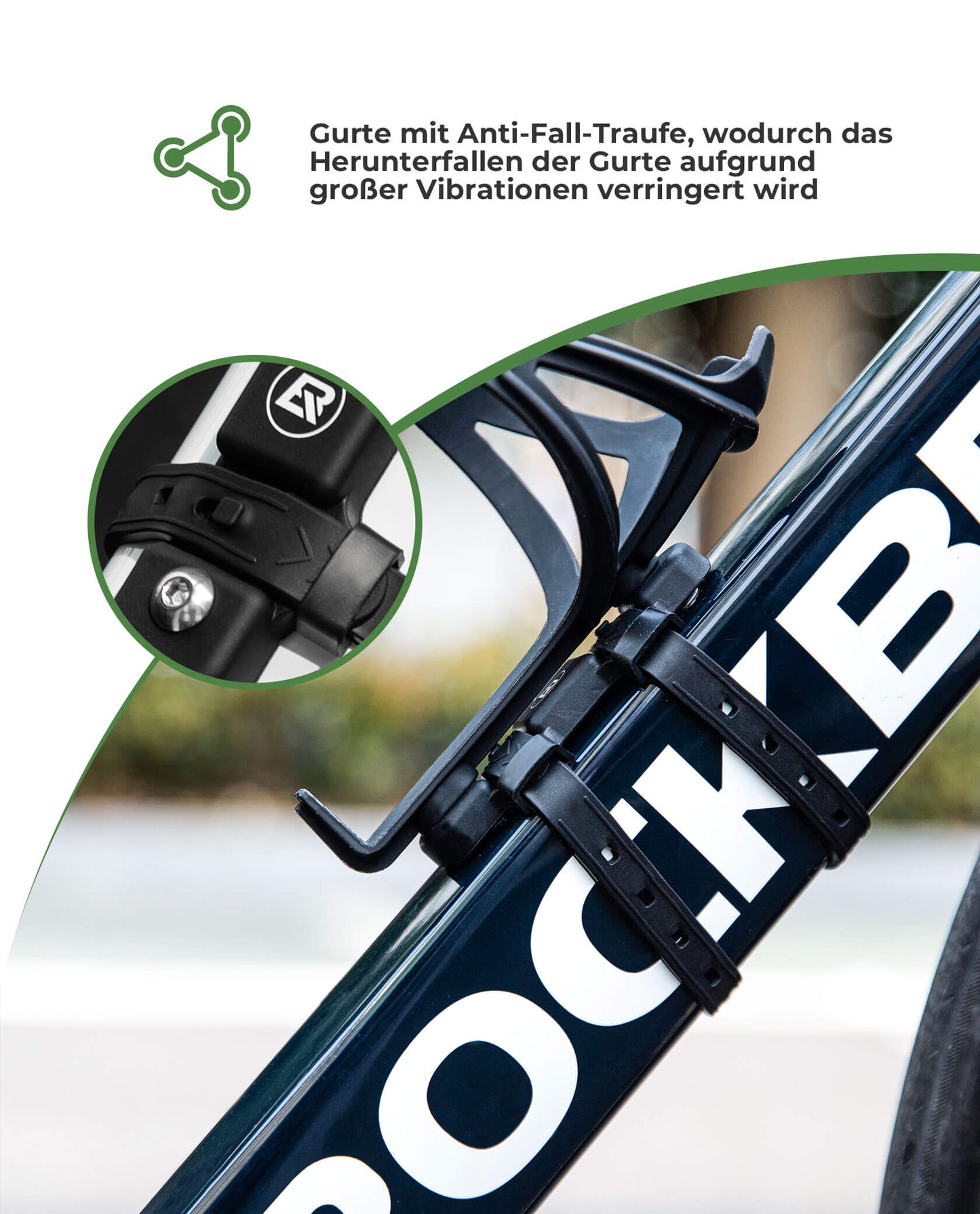 Universell flaskhållare för cyklar. Ingen borrning krävs. Bas för ombyggnad. ROCKBROS