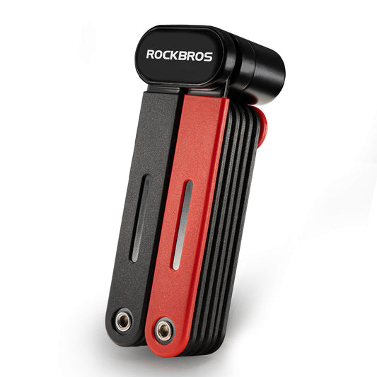 Hopfällbart cykellås, robust stöldskydd med 2 nycklar, ROCKBROS