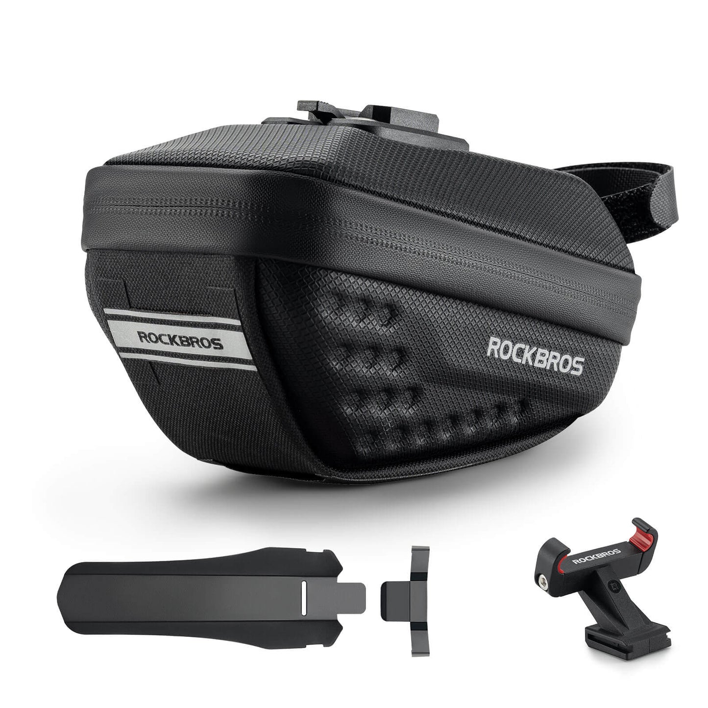 Cykelsadelväska med stänkskydd, vattenavvisande, 1,3L/0,8L, ROCKBROS