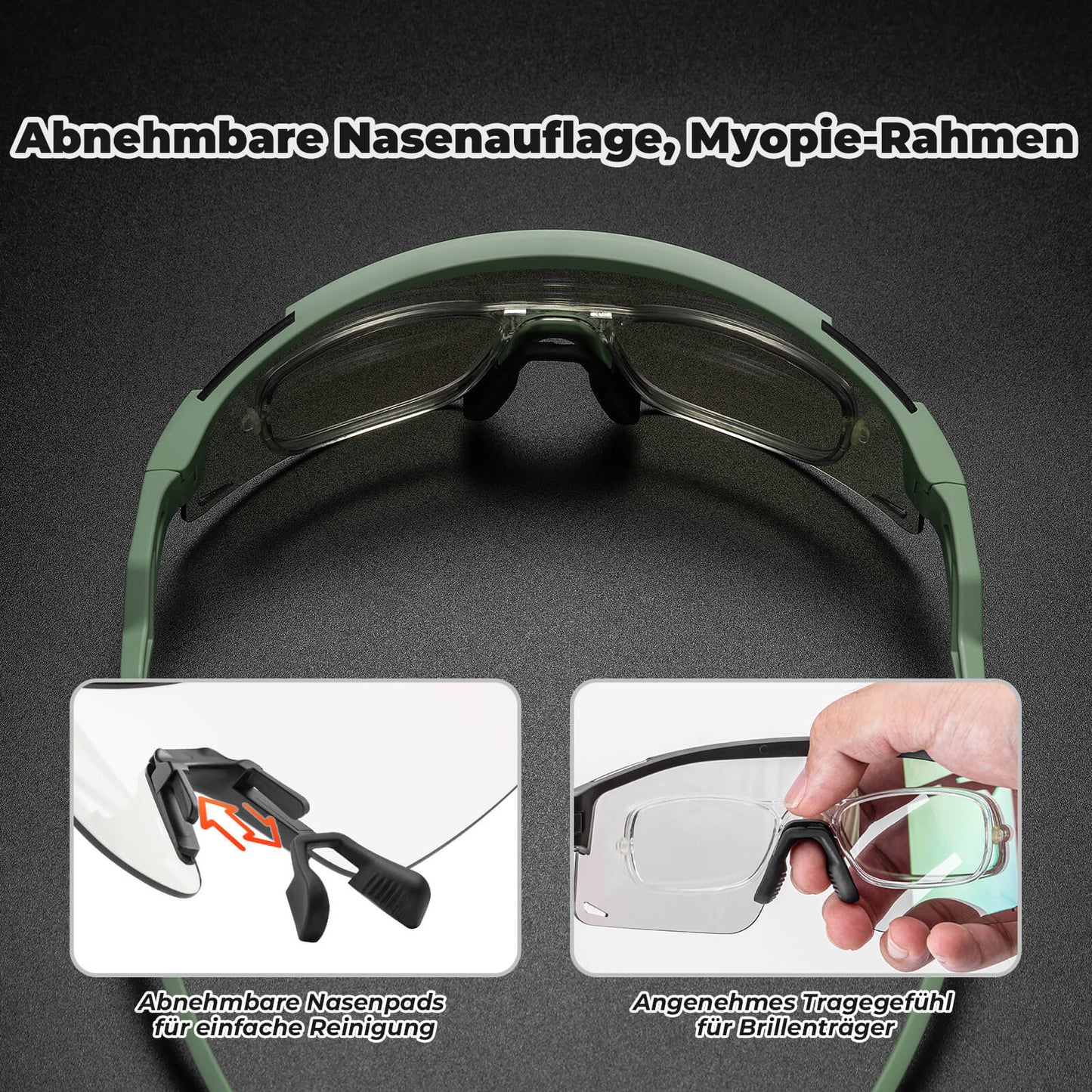 Cykelglasögon, fotokromatiska/polariserade, vindtäta, UV-skydd, ROCKBROS