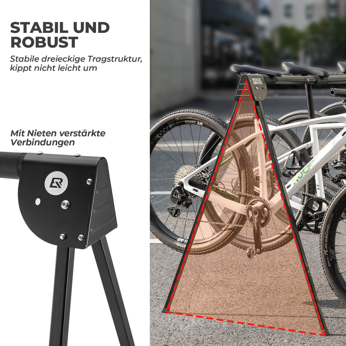 ROCKBROS Cykelställ Upphängningsböjbar Vikbar Rostfri Belastning upp till 80/120 kg