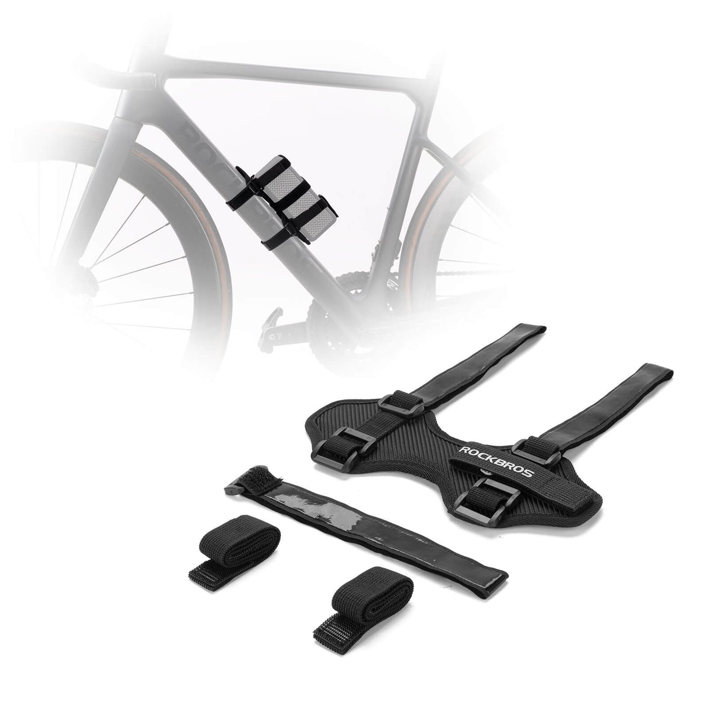 Flaskhållare, cykelhögtalarfäste, justerbar rem, ROCKBROS