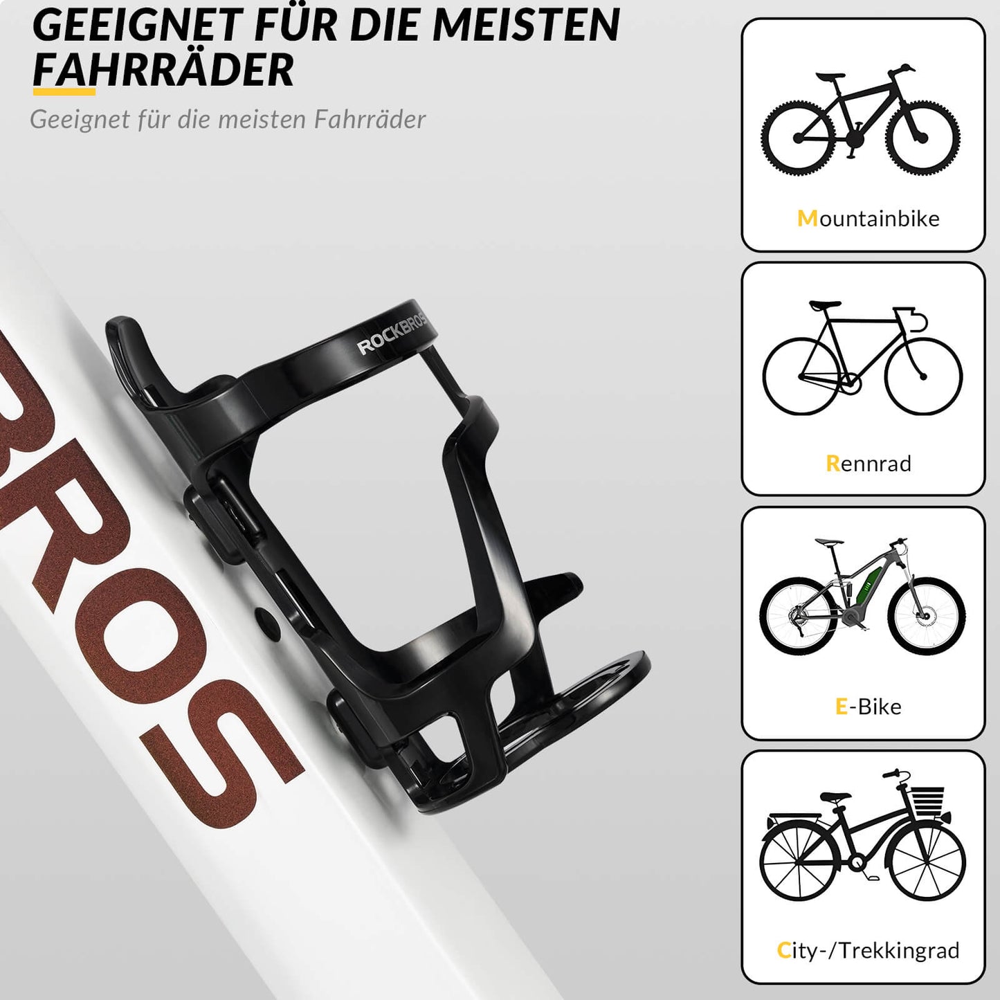 Flaskhållare, cykeltillbehör, lätt, robust, ROCKBROS