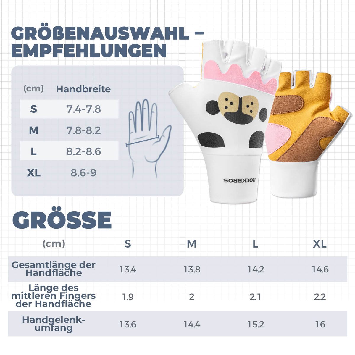 ROCKBROS Barnhalvhandskar Fingerlösa Cykelhandskar