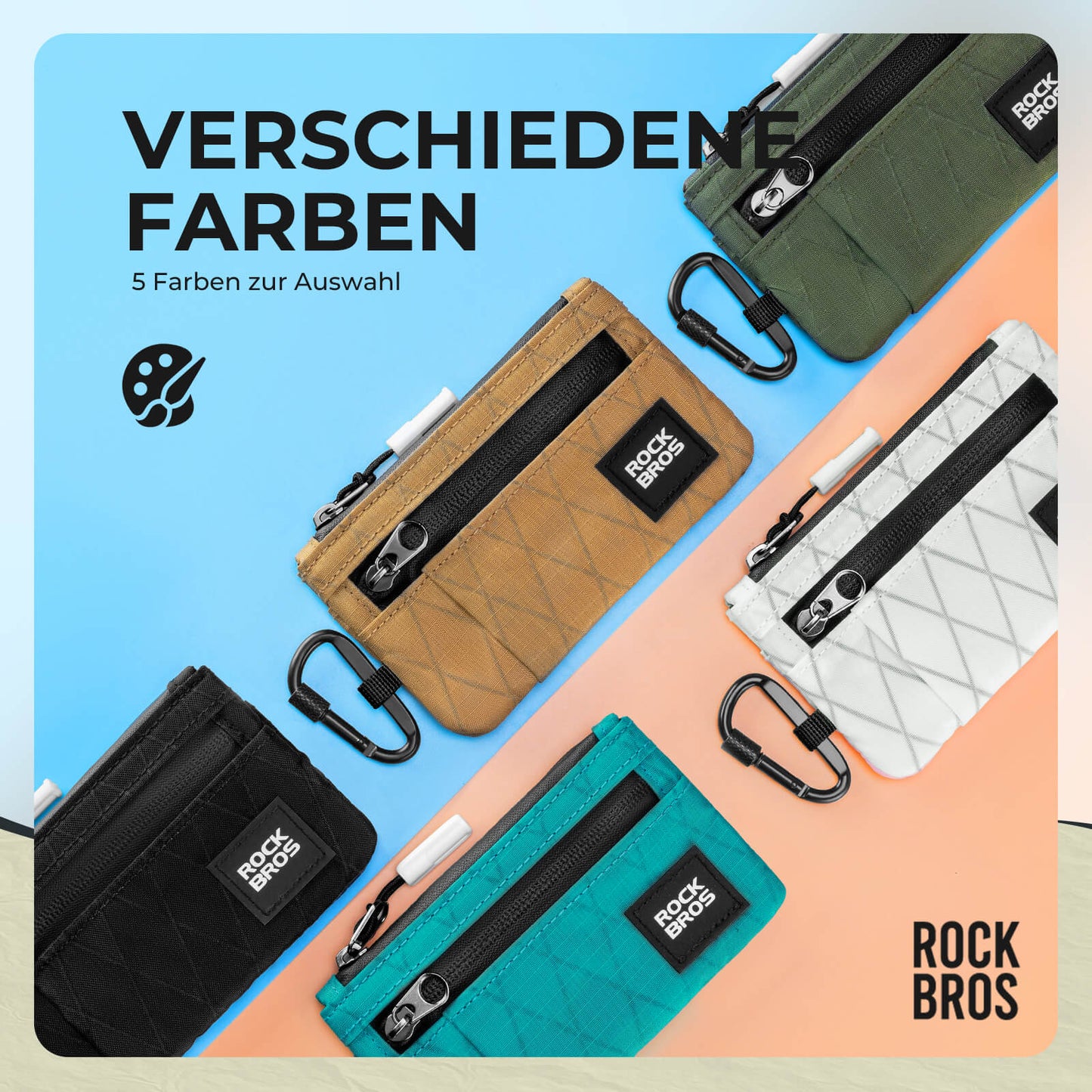 Plånbok, handväska, mobiltelefonfodral, bärbar med hänglås, ROCKBROS