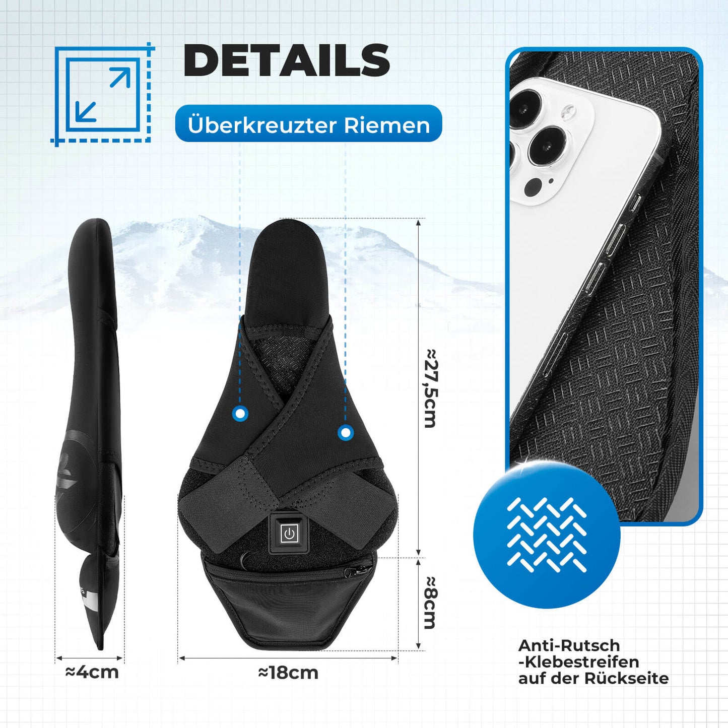 Uppvärmt sadelskydd med snabbfästen för MTB, racercykel och elcykel från Rockbros