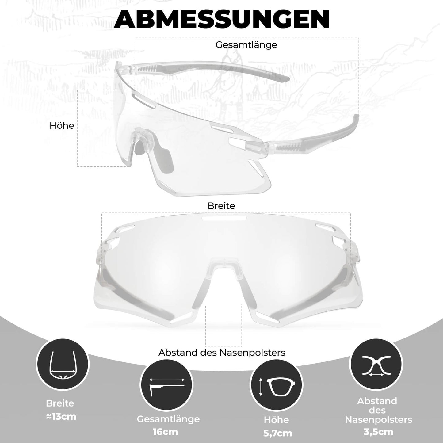 Solglasögon, vindtäta cykelglasögon för utomhussporter, ROCKBROS