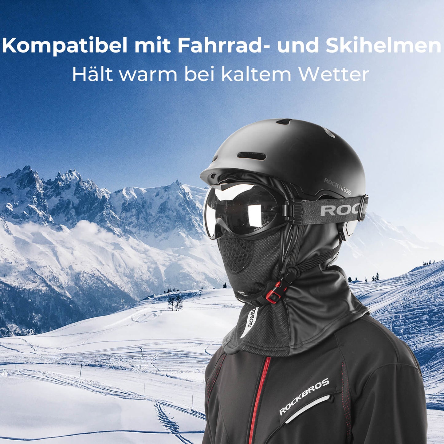 Vindtät balaklava, andningsbar skidmask ROCKBROS