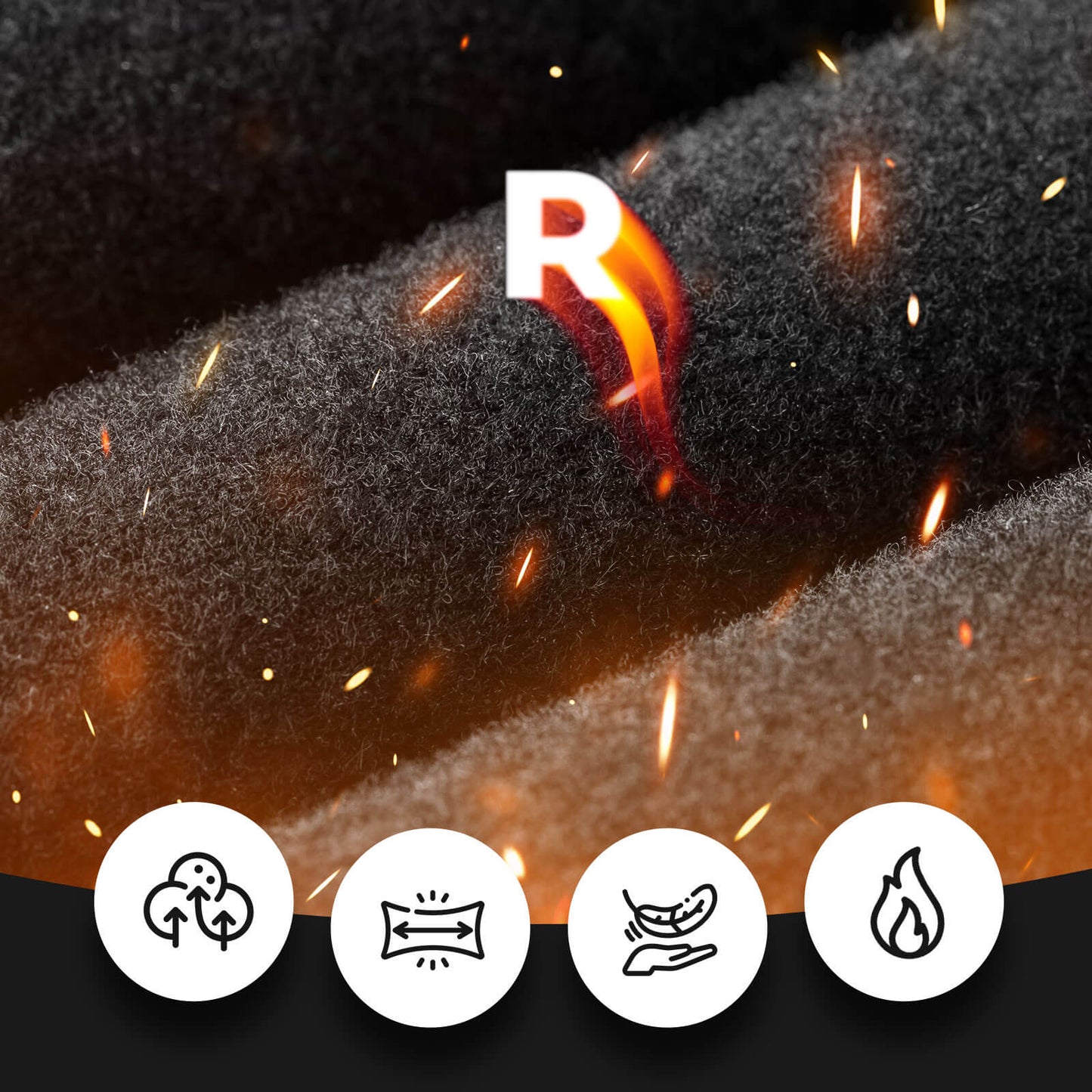 Vintertermocykelbyxor, fleecekompressionsleggings, 3 fickor, ROCKBROS