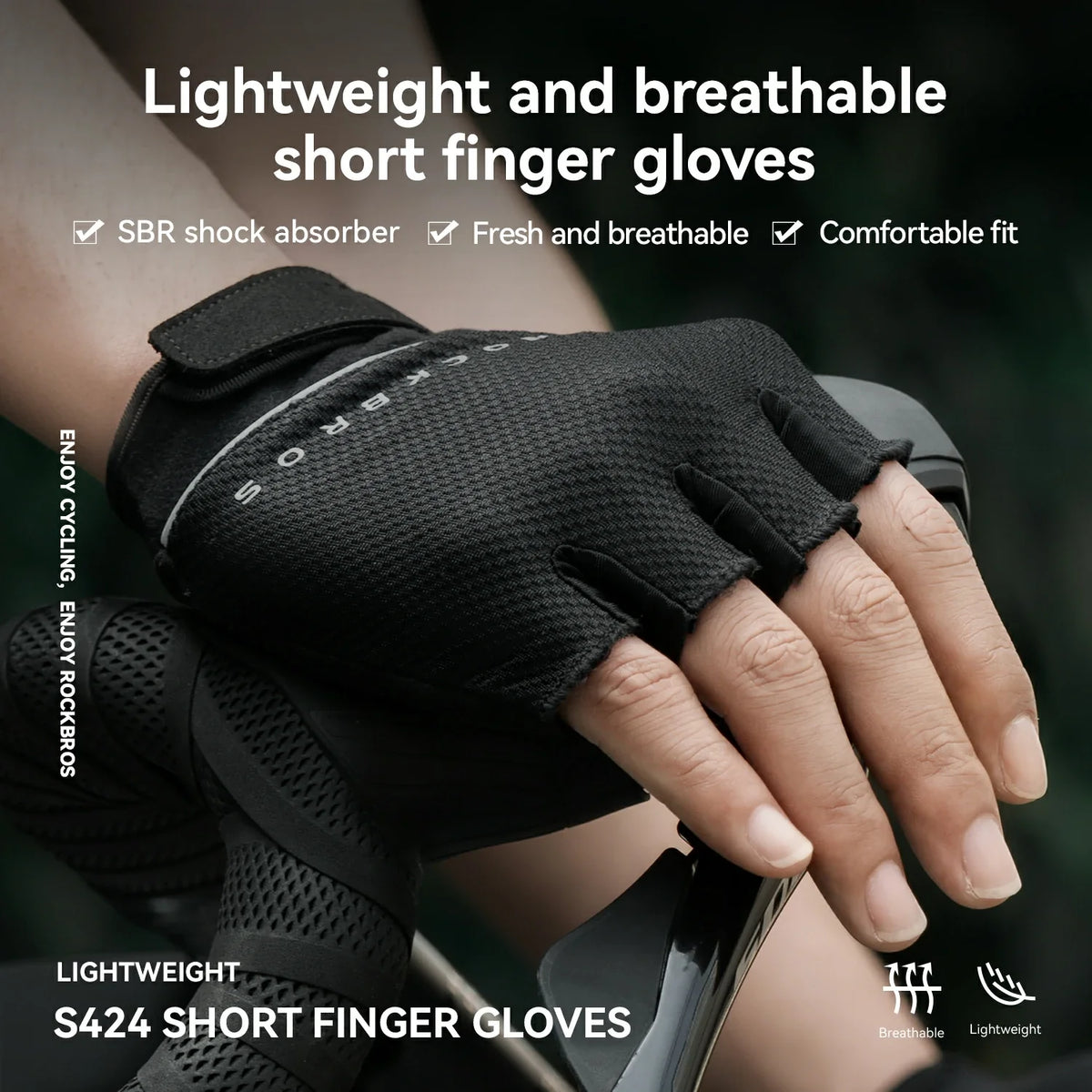 ROCKBROS S424 Halvfingercykelhandskar