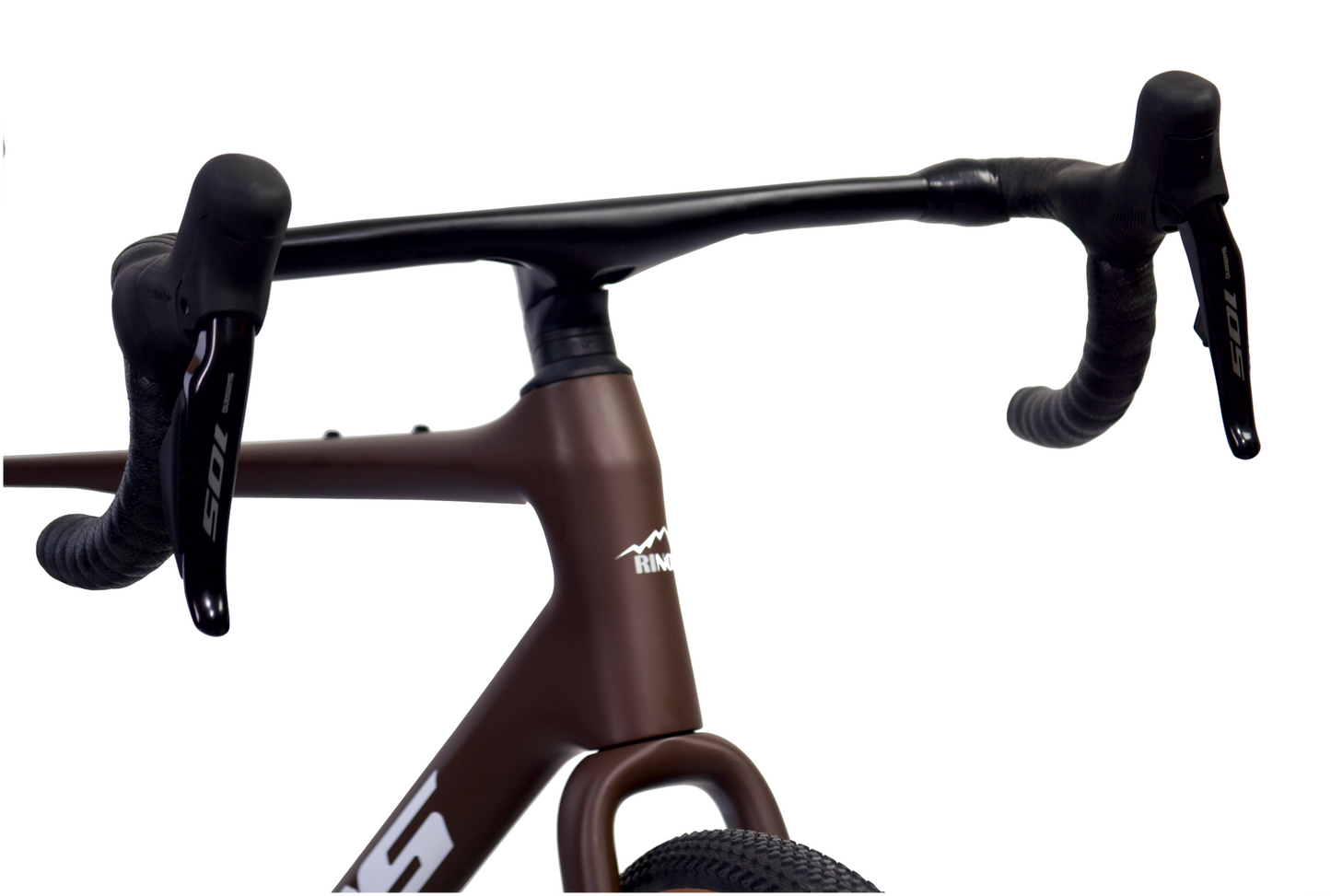 RINOS Kolfiber Gravelcykel Sandman8.0 Shimano 105 Di2 Kaffe