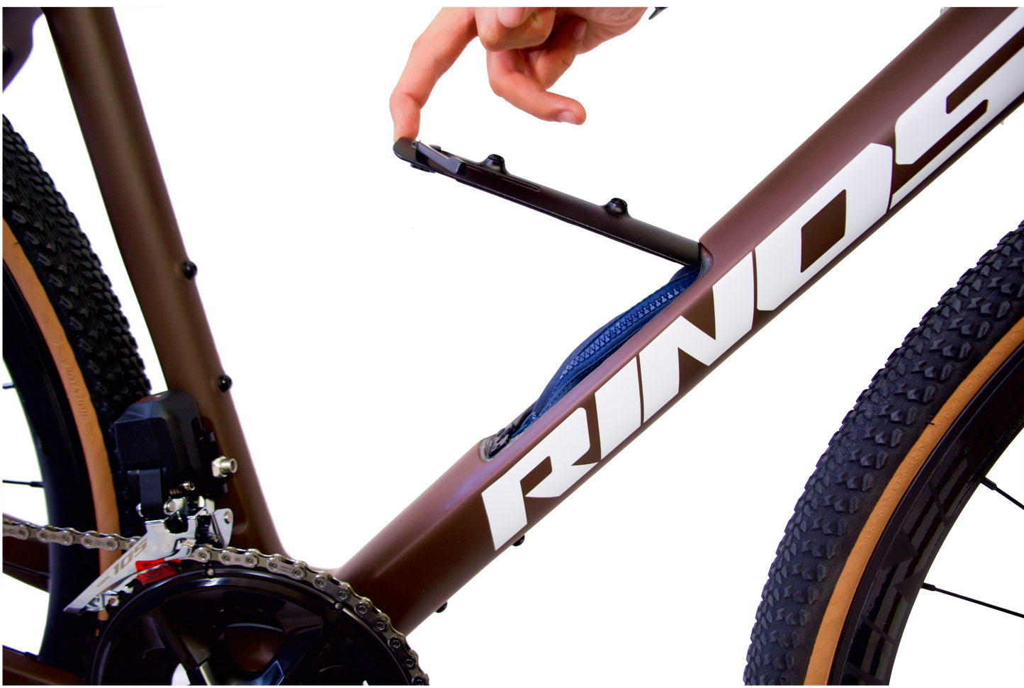 RINOS Kolfiber Gravelcykel Sandman8.0 Shimano 105 Di2 Kaffe