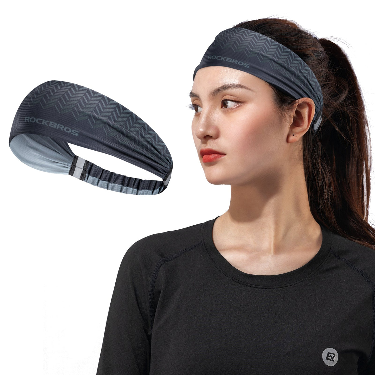 ROCKBROS Sport Pannband Wicking Svettband Panna Elastiskt halkfritt Haarband