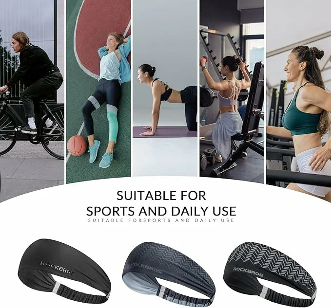 ROCKBROS Sport Pannband Wicking Svettband Panna Elastiskt halkfritt Haarband