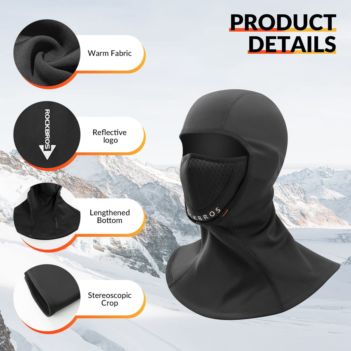 ROCKBROS Balaklava vinter  54-63cm