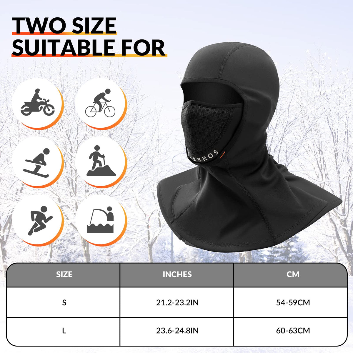 ROCKBROS Balaklava vinter  54-63cm