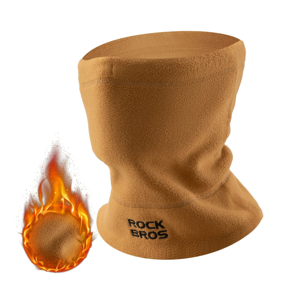 ROCKBROS Vinter rörformad halsduk Fleece halsvärmare, Vindtätt multifunktionstyg