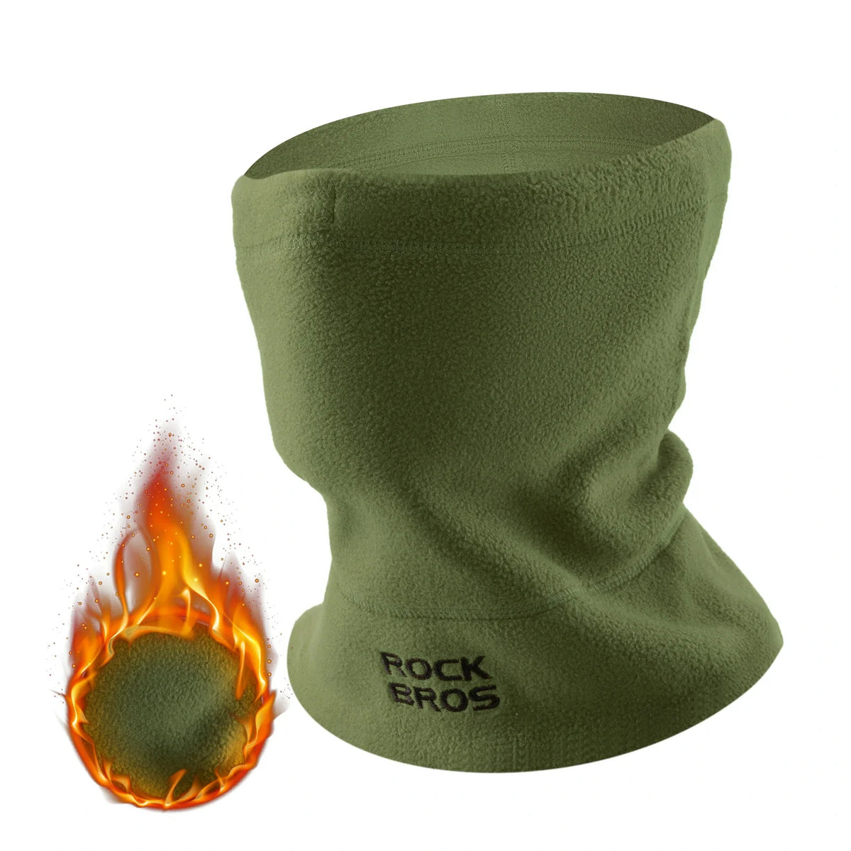 ROCKBROS Vinter rörformad halsduk Fleece halsvärmare, Vindtätt multifunktionstyg