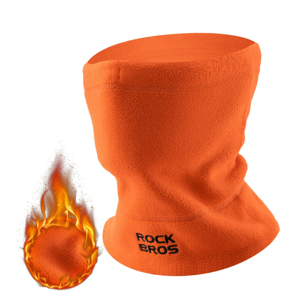 ROCKBROS Vinter rörformad halsduk Fleece halsvärmare, Vindtätt multifunktionstyg