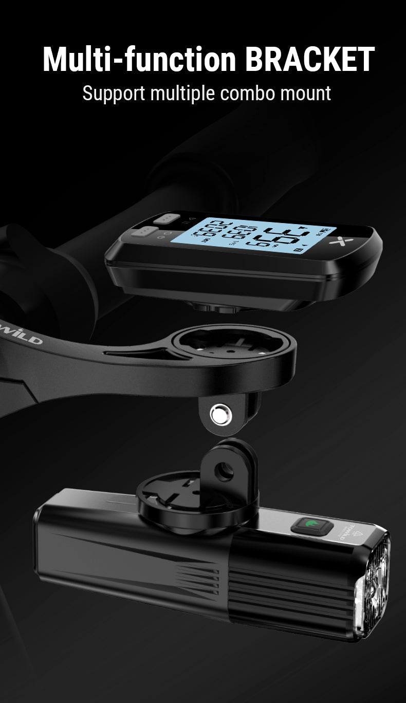 TOWILD AS90 Cykelstyre Ficklampsfäste förlängningsfäste för cykeldatorlampa och GoPro GARMIN XOSS iGPSport
