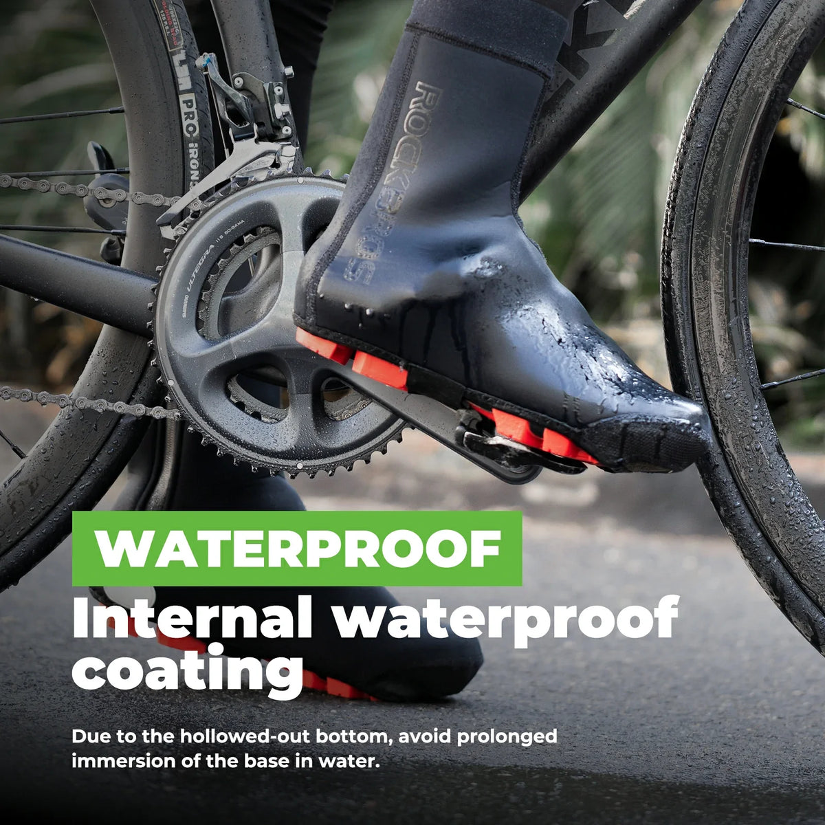 ROCKBROS Överskor Cykel Vattentäta Shoecover Kylskydd för cykelsport