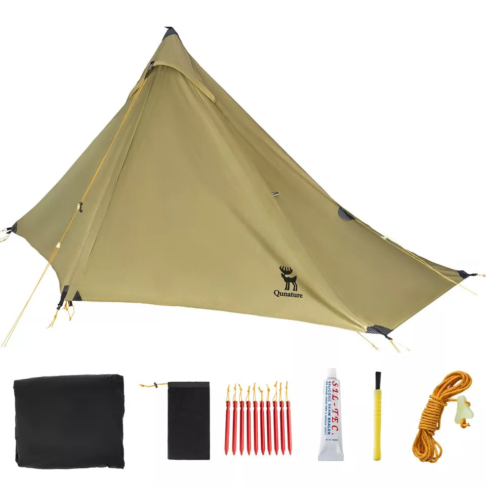 Qunature vandringstält 1-manstält Ultralätt campingtält Vattentätt 230*180cm