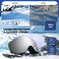 Qunature skidglasögon, snowboardglasögon, anti-fog UV400 dam/män för glasögonbärare