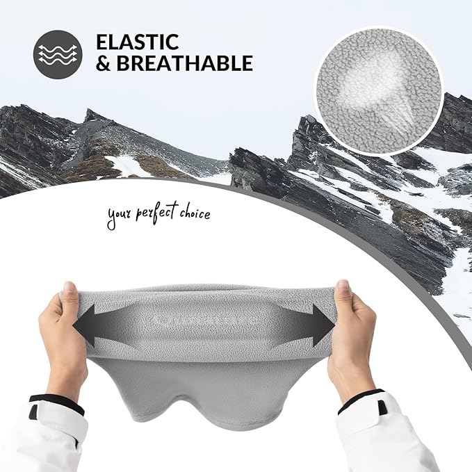 Qunature Winter Neck Warmer Ski Tube Scarf Fleece Tjock Vindtät Andas termisk halshalsduk Dam & Herr för utomhussport Skidåkning Löpning Cykling Snowboardåkning
