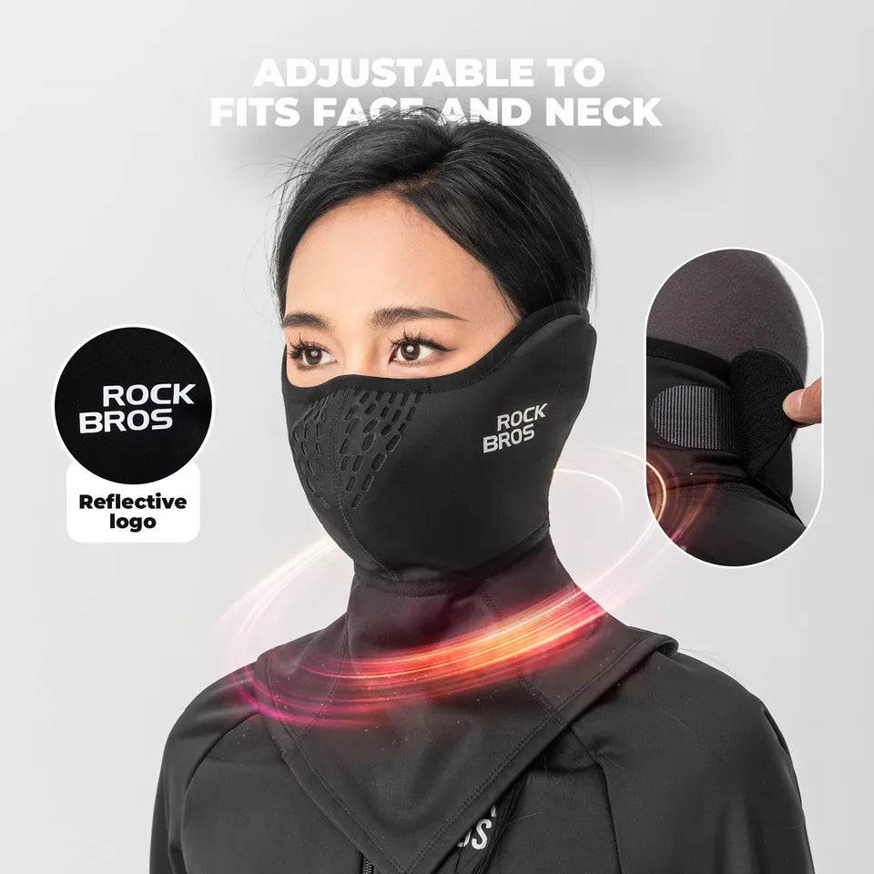 ROCKBROS Winter Half Balaclava E-cykel/Cykel/Motorcykel Mask Fleece Sov varmt