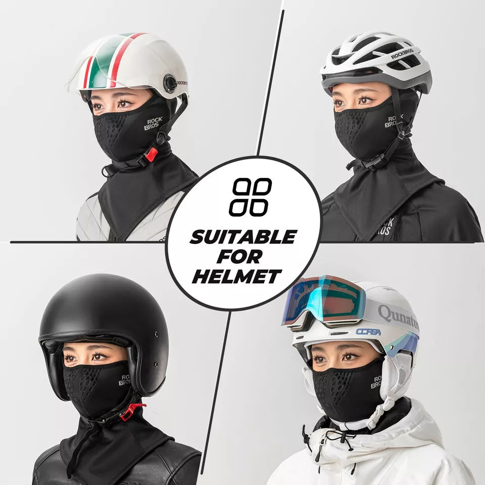 ROCKBROS Winter Half Balaclava E-cykel/Cykel/Motorcykel Mask Fleece Sov varmt