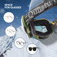 Qunature skidglasögon, snowboardglasögon, anti-fog UV400 dam/män för glasögonbärare