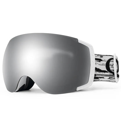 Qunature skidglasögon, snowboardglasögon, anti-fog UV400 dam/män för glasögonbärare