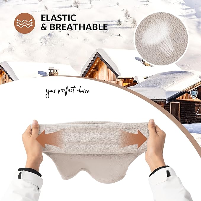 Qunature Winter Neck Warmer Ski Tube Scarf Fleece Tjock Vindtät Andas termisk halshalsduk Dam & Herr för utomhussport Skidåkning Löpning Cykling Snowboardåkning